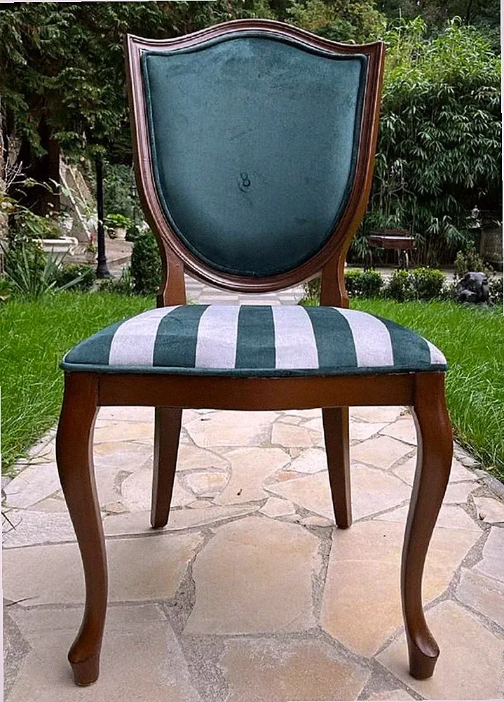 Casa Padrino Luxus Art Deco Esszimmer Stuhl Grün / Weiß / Braun Möbel