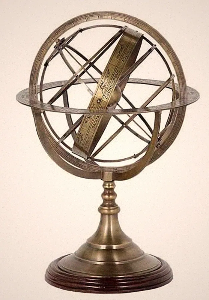 Casa Padrino Luxus Globus Messing - Art Deco Tischdeko - Höhe 29 cm /