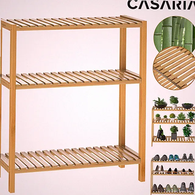 CASARIA® Badezimmer Regal Bambus Holz 3 Böden 30kg Belastbar Flur Küche Klarlack
