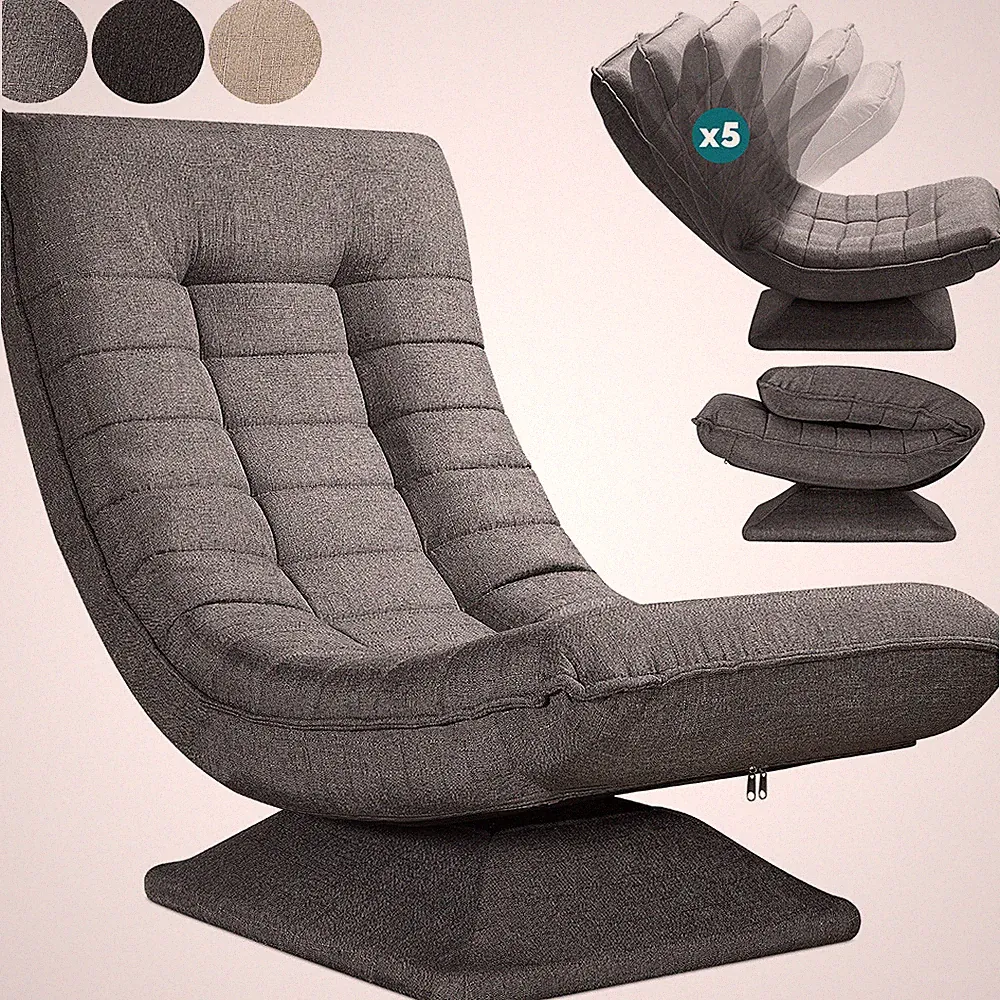 CASARIA® Bodenstuhl Bodensessel Relaxsessel Drehbar Faltbar Wohnzimmer Sessel