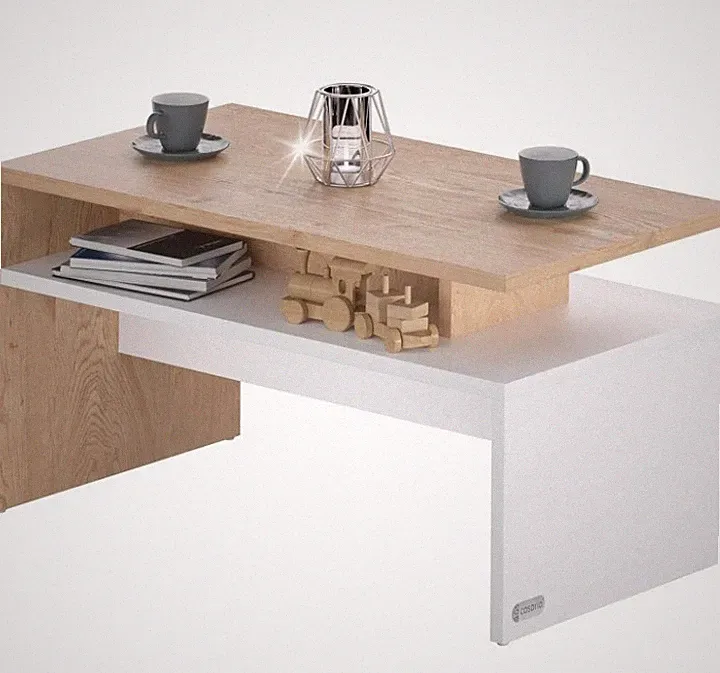 CASARIA Couchtisch Beistelltisch Holz mit Stauraum Modern Wohnzimmer Sofa Tisch