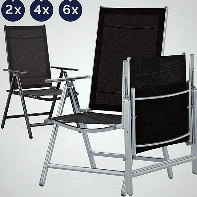 CASARIA® Gartenstuhl Hochlehner Klappstuhl Camping Aluminium Klappbar Set Balkon