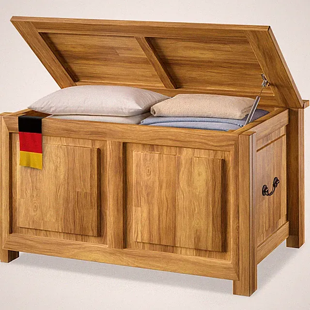 CASARIA® Holztruhe mit Deckel Schatztruhe Truhe Groß Sitzbank Schatzkiste Braun