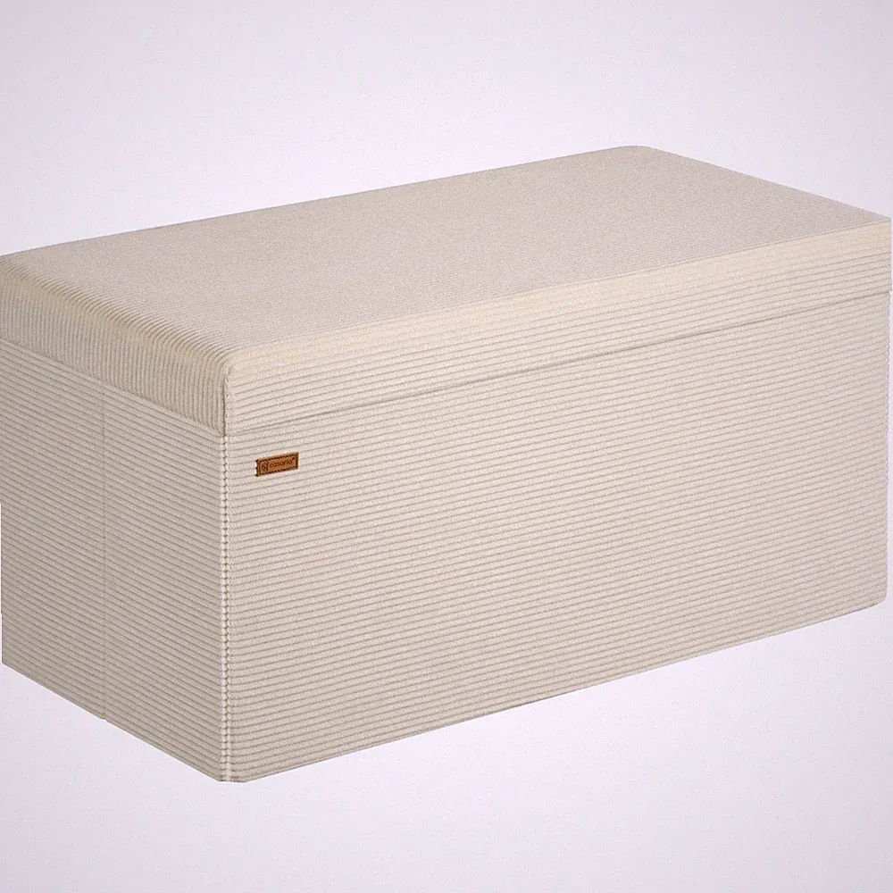 CASARIA® Sitzbank mit Stauraum Sitztruhe Sitzhocker Cord Faltbar Flur Truhe