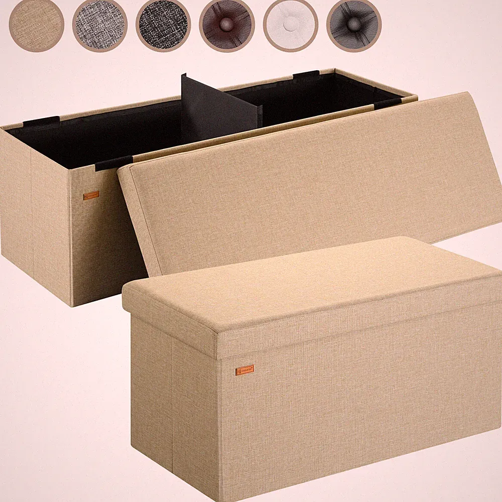 CASARIA® Sitzbank Sitztruhe Sitzhocker mit Stauraum Faltbar Truhenbank Truhe