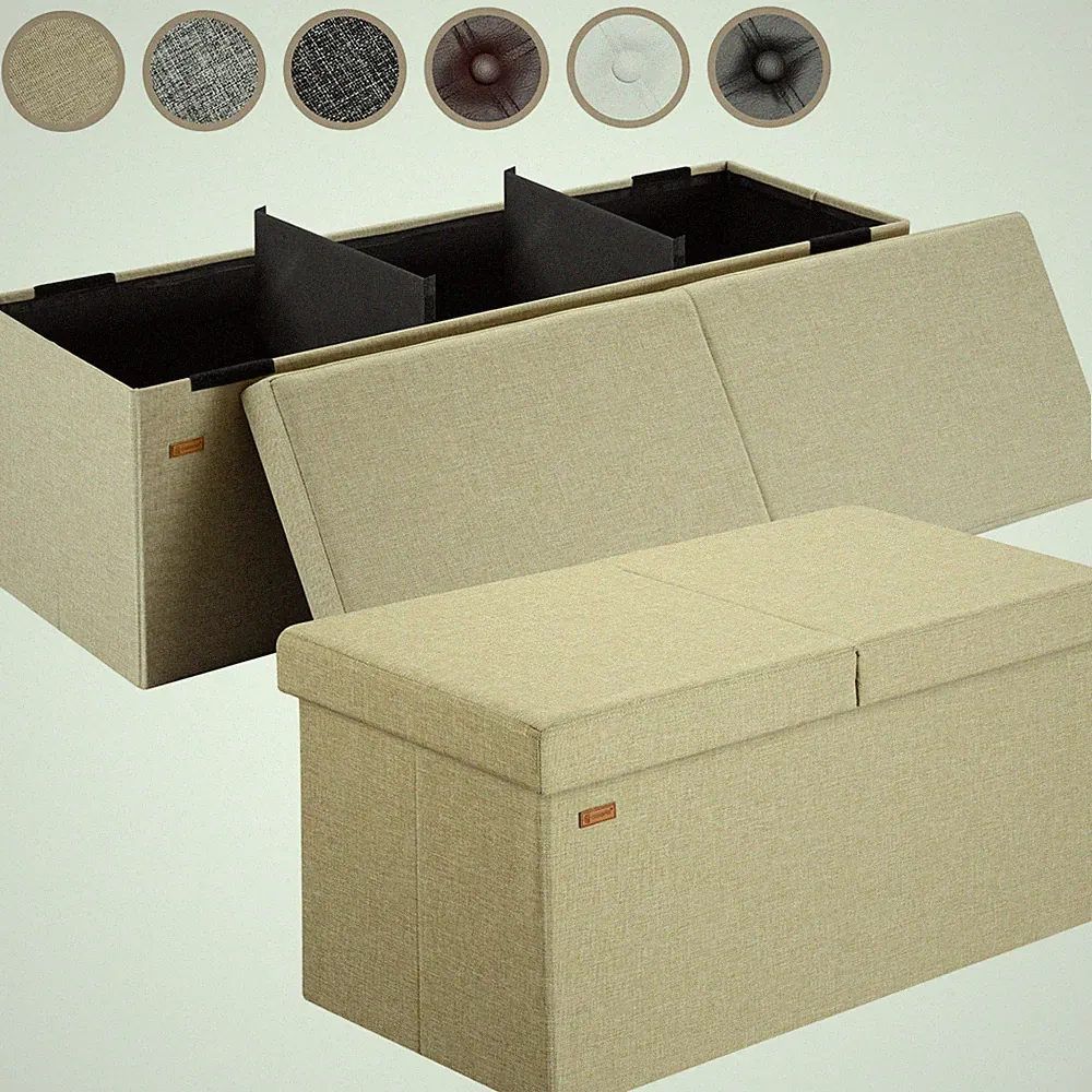CASARIA® Sitzbank Sitztruhe Sitzhocker mit Stauraum Klappbar Truhenbank Truhe