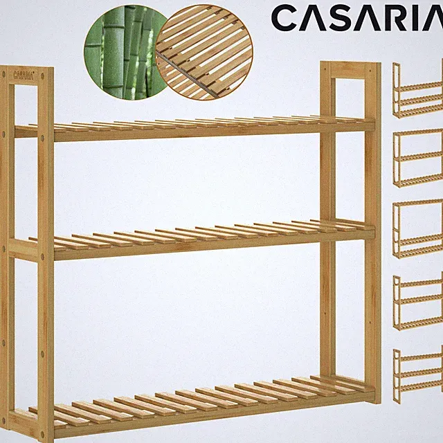 CASARIA® Wandregal Hängeregal Bücherregal Holz 3 Ablagen 30kg Belastbarkeit Bad