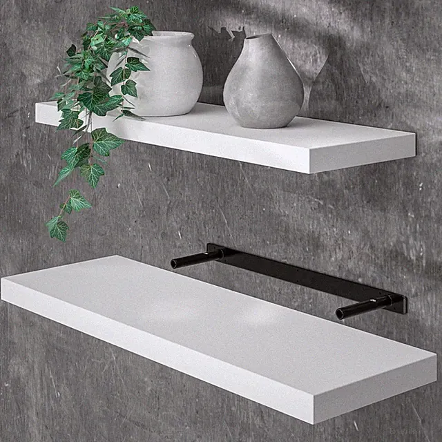 Casaria® Wandregal Weiß mit Halterung 50-110cm Schwebend 15kg Tragkraft Küche Wo
