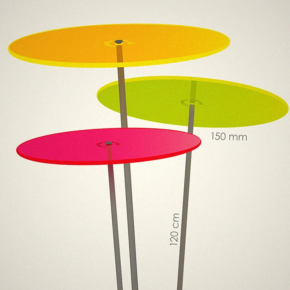 Cazador del Sol ® Medio | tres | 3 Stück Sonnenfänger-Scheiben bunt 1,20 Meter