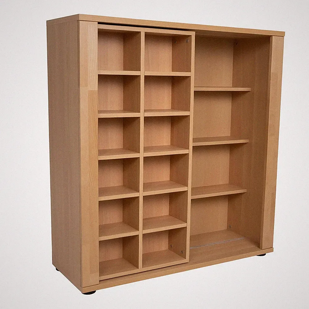 CD-Schieberegal "Siro" Type 50 CD Regal Bücherregal Standregal Holz Buche