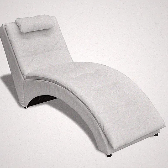 Chaiselongue Kunstleder Relaxliege Liegesessel Lounge Schwarz/Weiß vidaXL