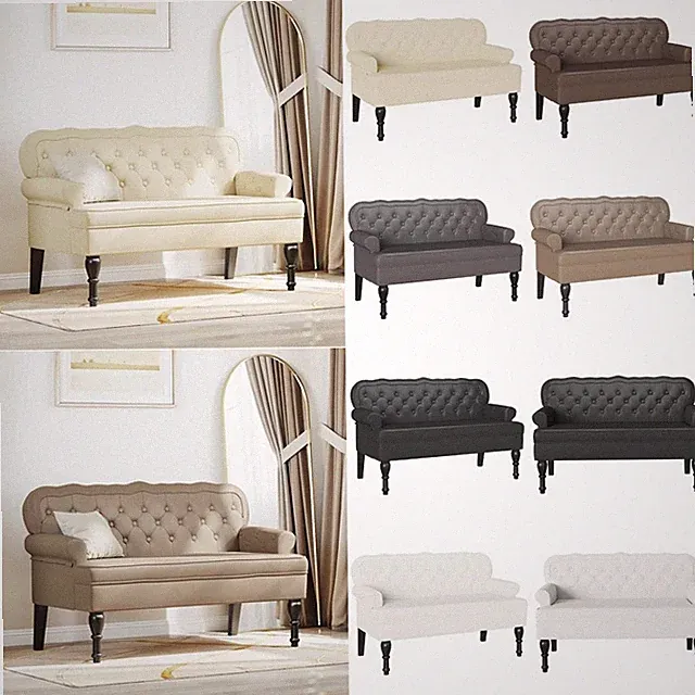 Chesterfield Bank Kunstleder Traditionelle Sitzmöbel Gepolstertes Möbel DE