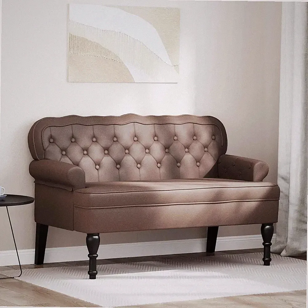 Chesterfield Bank Kunstleder Traditionelle Sitzmöbel Gepolstertes Möbel vidaXL