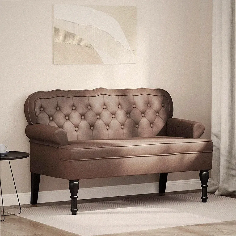 Chesterfield Bank Kunstleder Traditionelle Sitzmöbel Gepolstertes Möbel vidaXL
