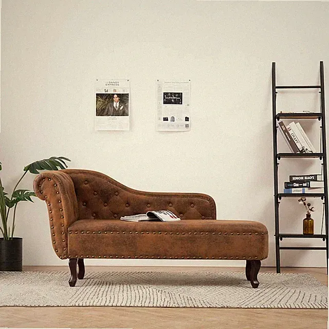 Chesterfield Chaiselongue Kunstleder Recamiere Lounge mehrere Auswahl vidaXL