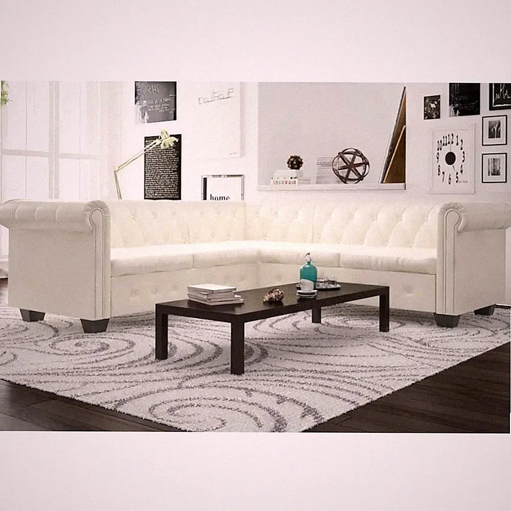 Chesterfield Sofa 5-Sitzer Couch Wohnmöbel Büromöbel Garnitur Kunstleder vidaXL