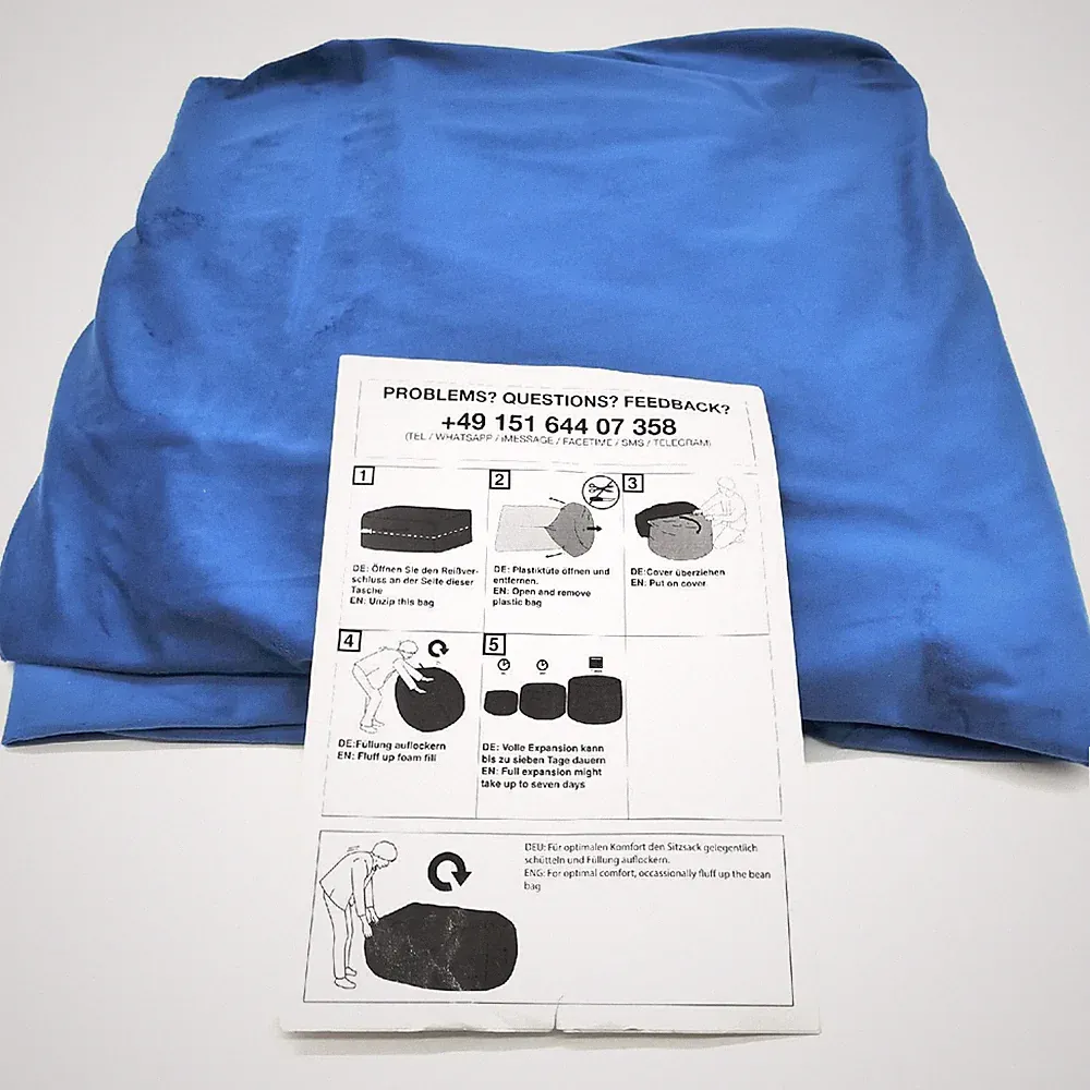Chill Sack Sitzsack Lounge Möbel Riesige 4 Memory Schaum Komfortabler Bezug Gemü