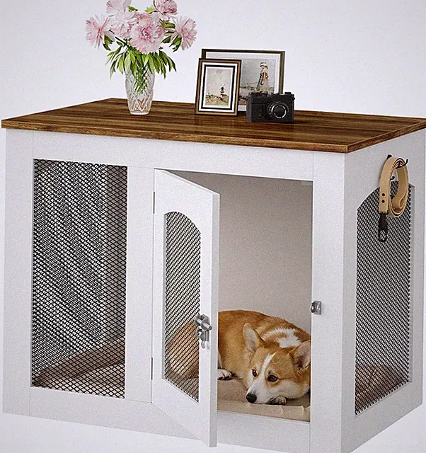 CHOEZON Hundekäfig Möbel Im Landhausstil, Hundebox-Beistelltisch