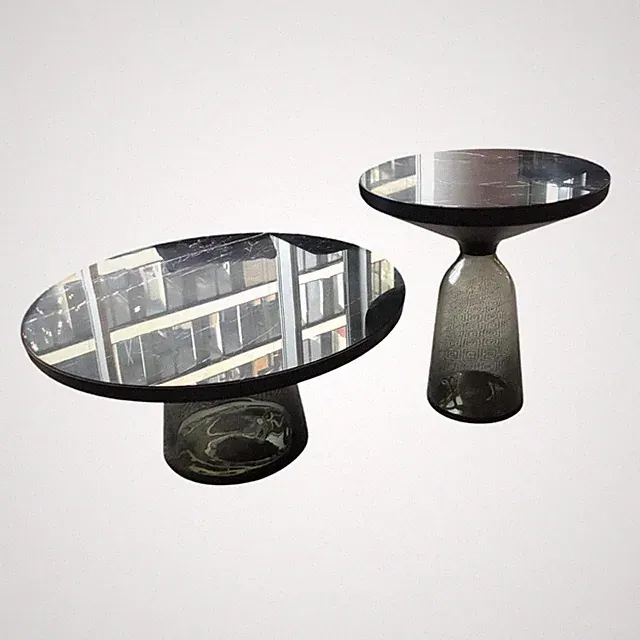 ClassiCon 2er-Set Bell Coffee Table und Bell Side Table Marmor Nero Marquina