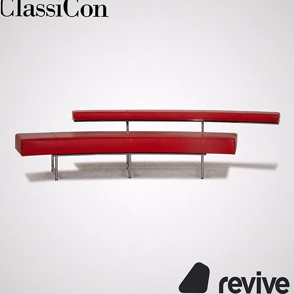ClassiCon Monte Carlo Leder Viersitzer Rot Sofa Couch by Eileen Gray