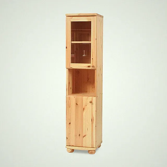 Claudia Buffetschrank Vitrine | 2-Türig | 100% Bio Kiefer Massivholz