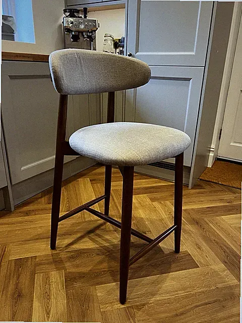 COLAMY moderne gepolsterte Barhocker 2er Set Stoff Esszimmer Küche Seite