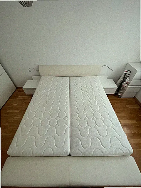 comfortmaster Steven PI Bettanlage 180x200 Weiß LED Stauraum