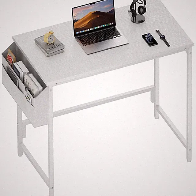 Computer Schreibtisch Weiß Modern Office Tische mit Staubach 80x50cm