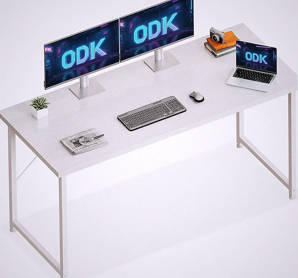 Computertisch 140cm Holz Schreibtisch Bürodesk Mehrzweck für Arbeit und Gaming
