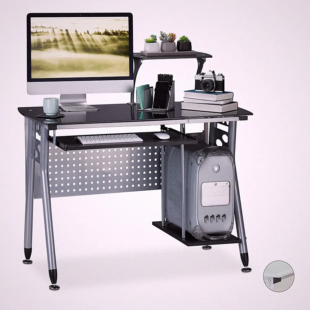 Computertisch Glas Büroschreibtisch Schreibtisch Jugendschreibtisch PC Tisch