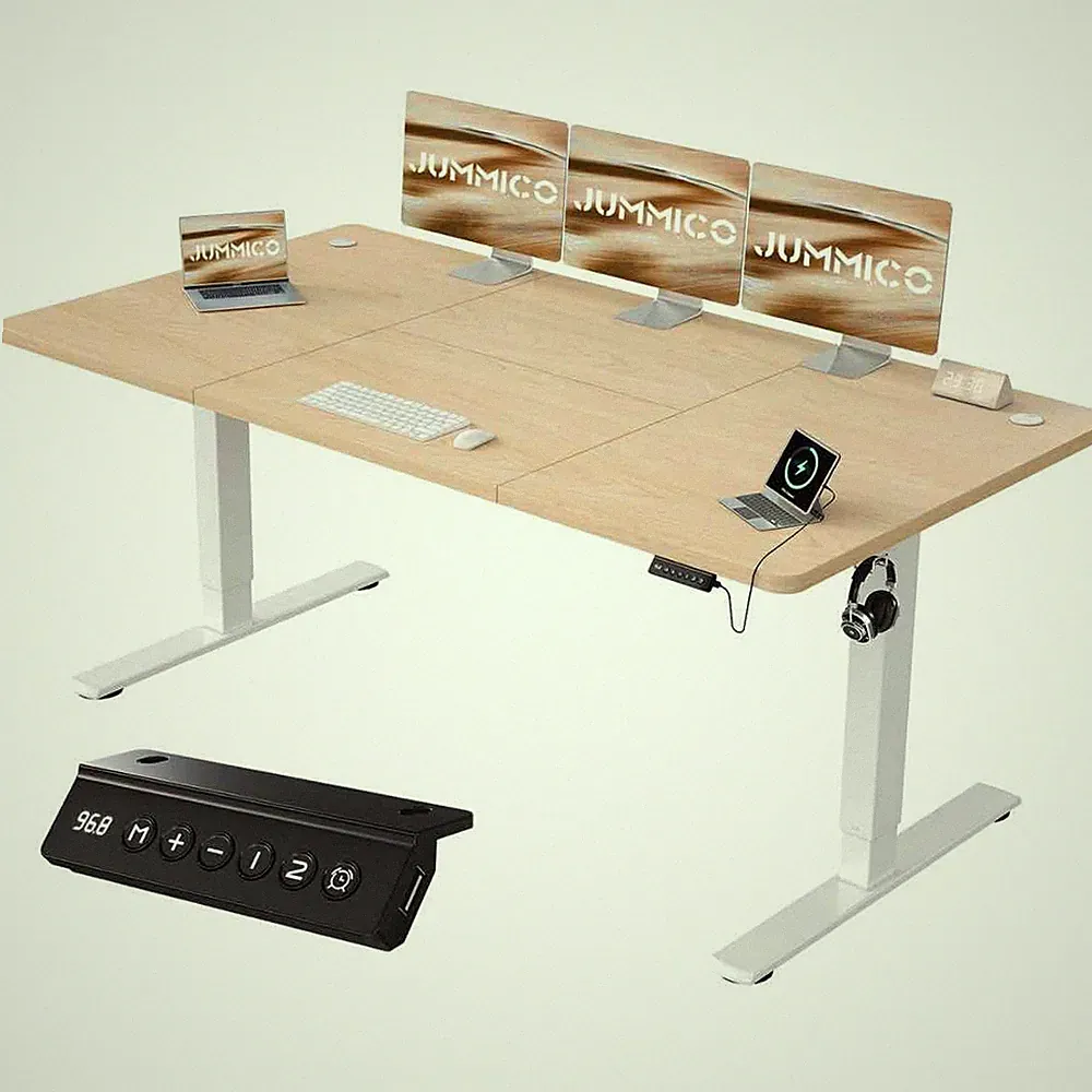 Computertisch Höhenverstellbar Schreibtisch 180x80cm Elektrischer Tisch Memory
