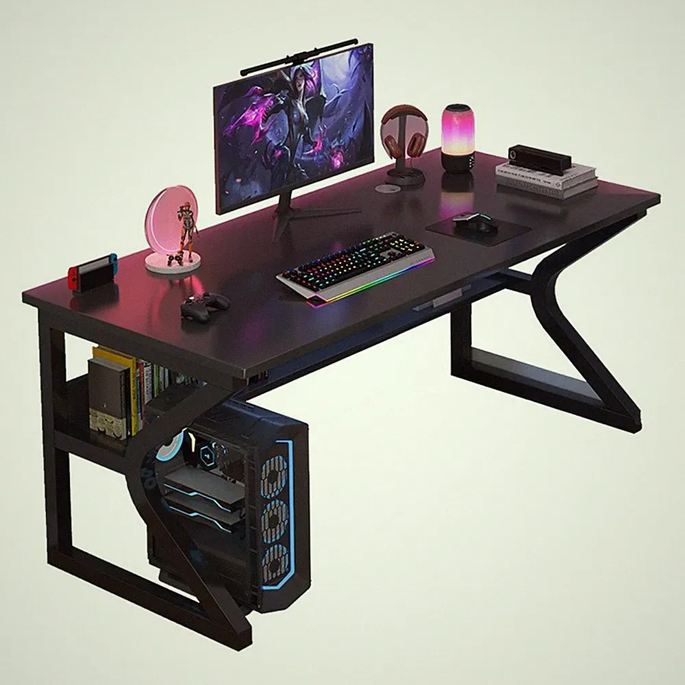 Computertisch Laptop-Schreibtisch Studie Schreiben Gaming-Tisch mit Regalen