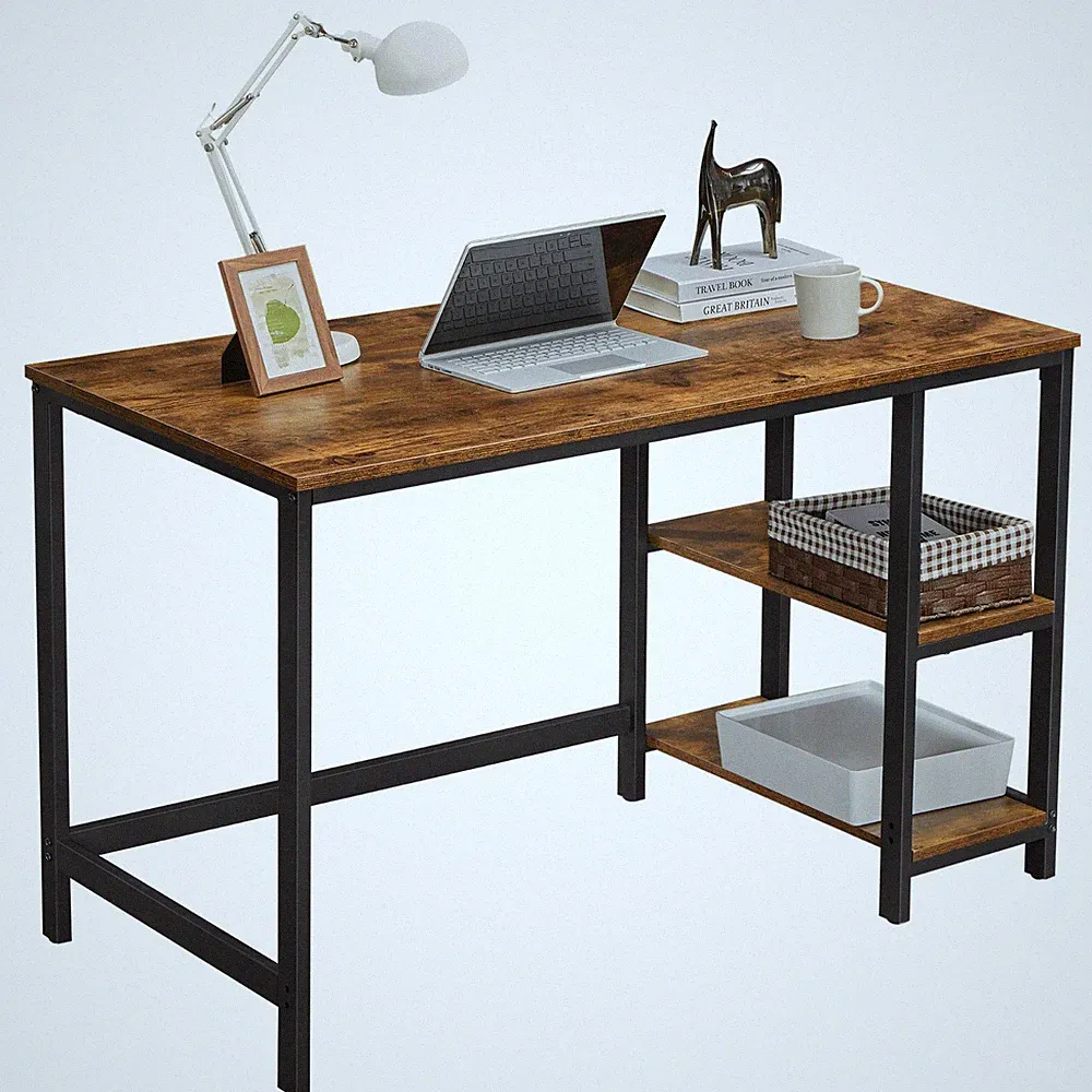 Computertisch Schreibtisch Arbeitstisch PC-Tisch mit 2 Regalebenen Jugend LWD47X