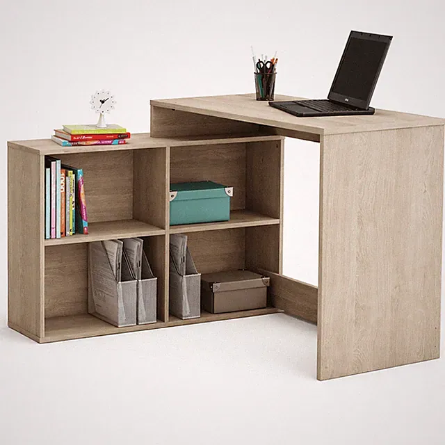 Computertisch Schreibtisch Eckschreibtisch Bürotisch PC Tisch Shannon Eiche