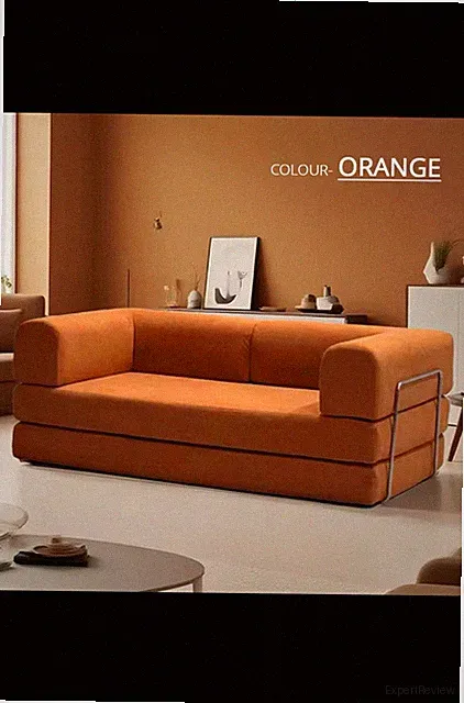Convertible Modular orange Sofa. European Design