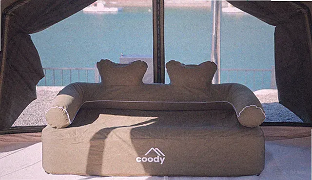 COODY Aufblasbares Luftsofa USB Elektrische Pumpe Camping Lounge Stuhl