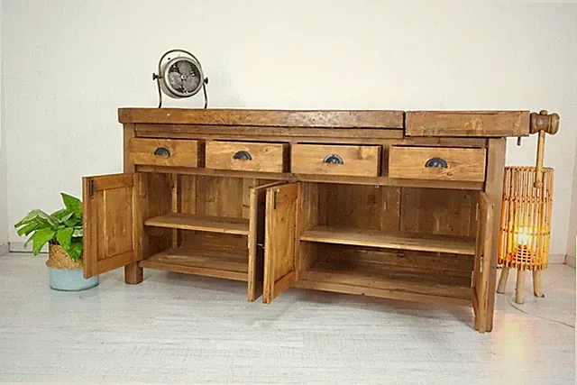 coole Hobelbank, Werkbank, Kommode Vintage Industriemöbel von "Antik-Lux"