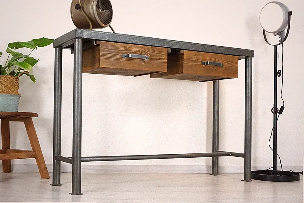 coole Industrie-Design-Konsole, Wandtisch Vintage Industriemöbel Loftmöbel