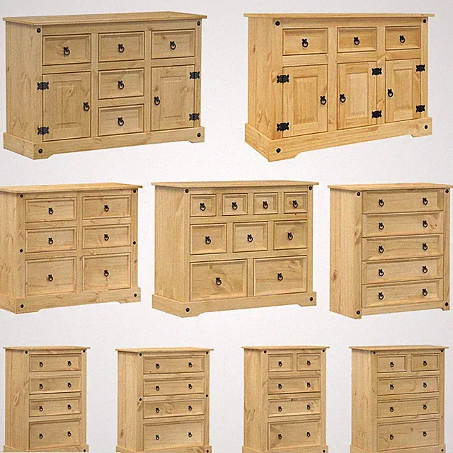 Corona Kommode Sideboard Massivholz Kiefer Anrichte Beistellschrank Schrank