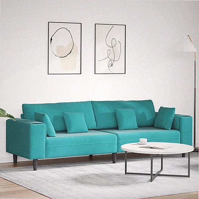 Couch 3 Sitzer Samt Sofa Loungesofa Modern Sofacouch mit/ohne Ottomane DE