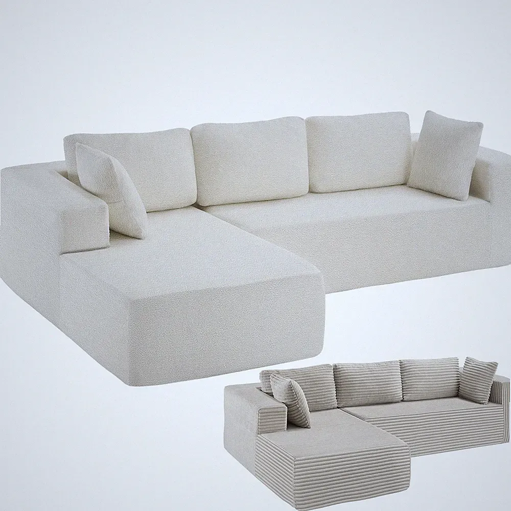 Couch Sofa Relax tectake 2-teilig Modulsofa tiefe Sitzfläche Polstermöbel