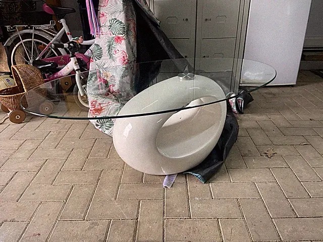 couch tisch weiß mit glas