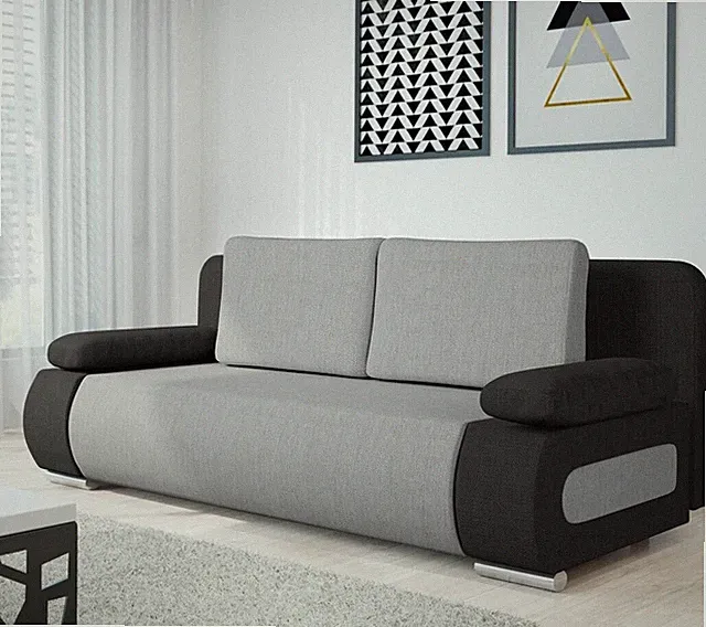 Couch Toulon Sofa Schlaffunktion Polstersofa Bettkasten Bettfunktion Webstoff