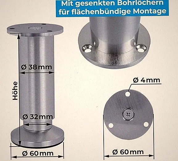 couchfüße sofafüße 20cm 250Kg