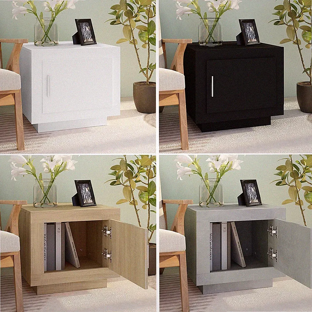 Couchtisch 1 Tür Beistelltisch Wohnzimmertish Nachttisch Nachtschrank 51x50x45cm