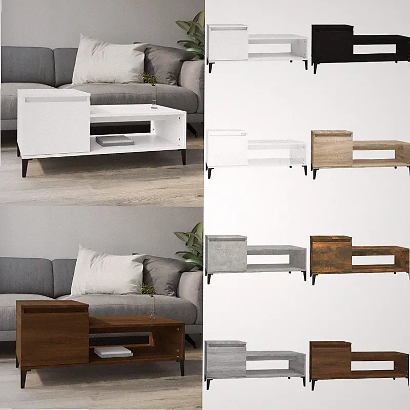 Couchtisch 100x50x45cm Holzwerkstoff Beistelltisch mehrere Auswahl DE