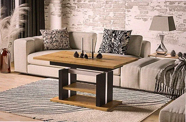 Couchtisch 110-170 cm ausziehbar höhenverstellbar Wohnzimmertisch modern design