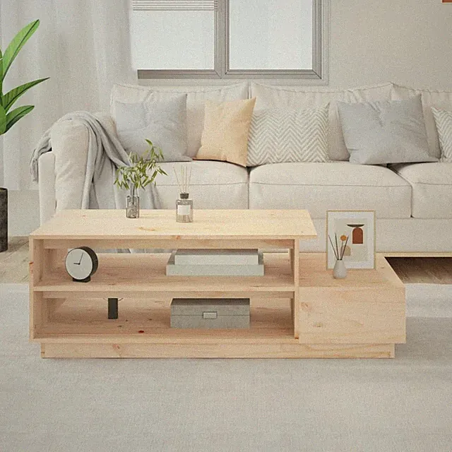 Couchtisch 120x50x40,5cm Massivholz Beistelltisch mehrere Auswahl vidaXL