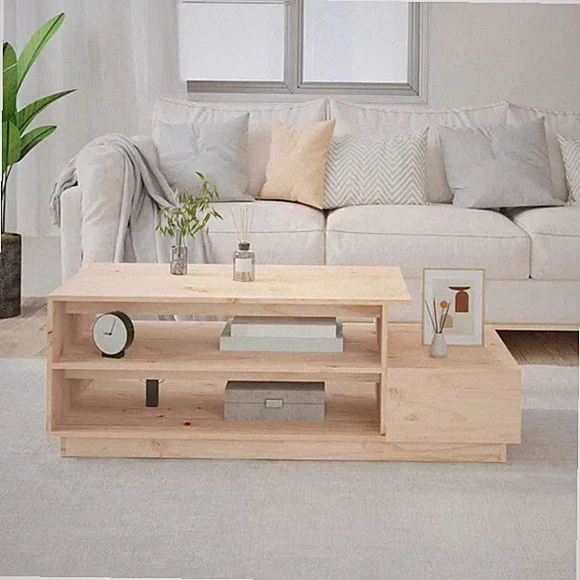 Couchtisch 120x50x40,5cm Massivholz Beistelltisch mehrere Auswahl vidaXL