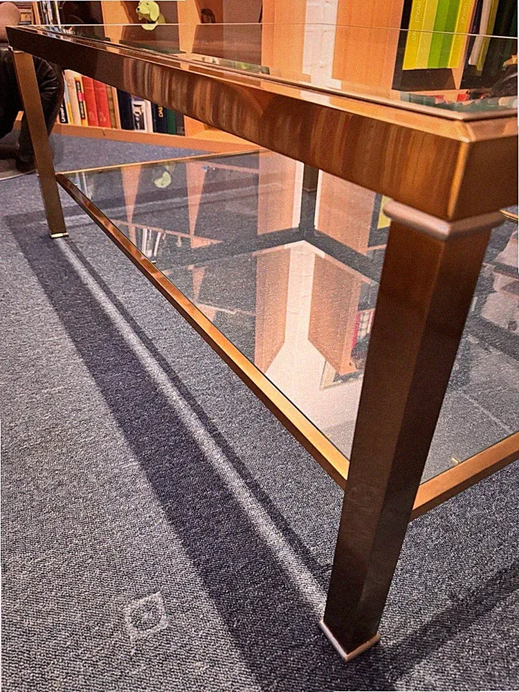 Couchtisch 130 X 90 Glas / Messing - 50cm Höhe Top Erhalten